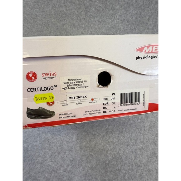 MBT Batini Lace Up Womens Brown Leather Rocker Comfort Shoes EU37‎ US6.5 - Picture 9 of 10